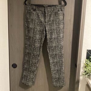 Banana Republic Factory Black and Gray Tapered Pant
